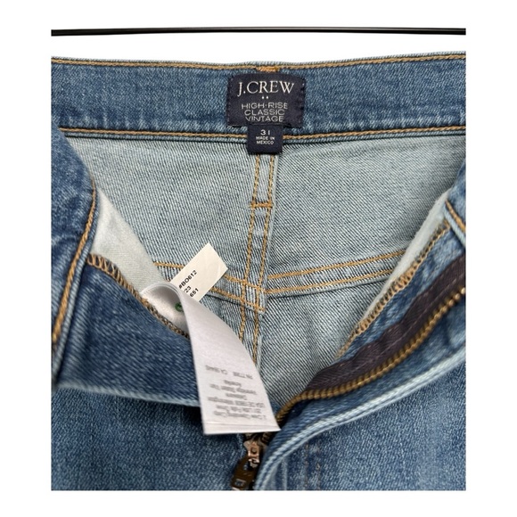 J. Crew ** High Rise Classic Vintage Jeans in Medium Charter Blue Wash Size 31 - Picture 11 of 14